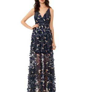 XSCAPE 3D Floral Sleeveless Gown Size 6